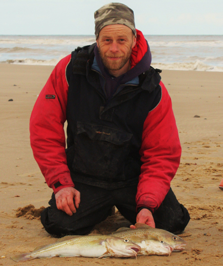 Golden Bollox with 3 of his 4 codling which won him the match